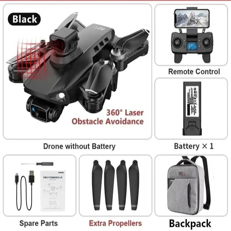 RG109 Pro Drone - Drone HD 8K avec double caméra, GPS et moteurs sans balais