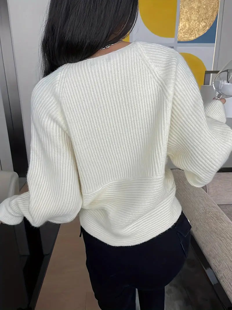 Viola | Elegante maglione incrociato da donna: comfort e stile sofisticato