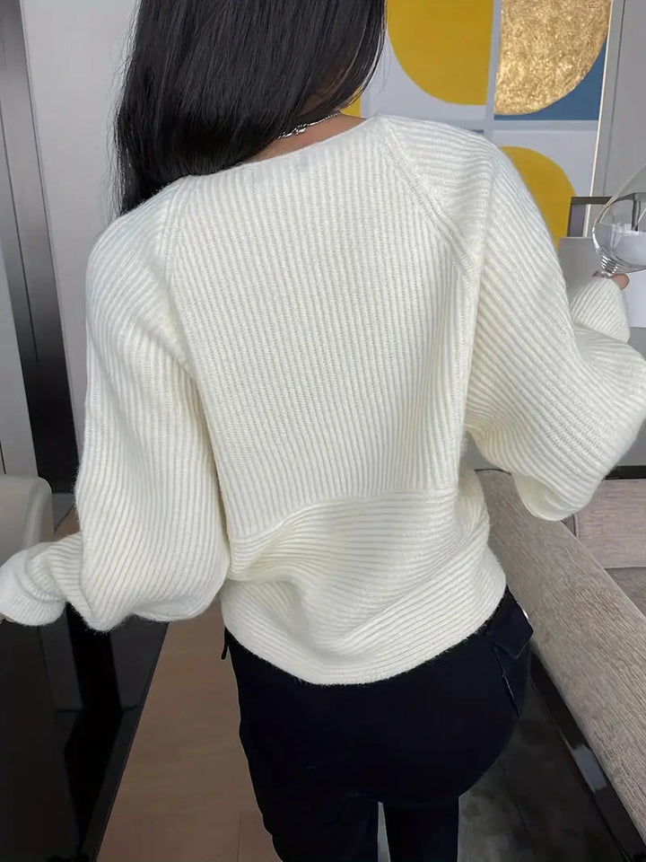 Viola | Elegante maglione incrociato da donna: comfort e stile sofisticato