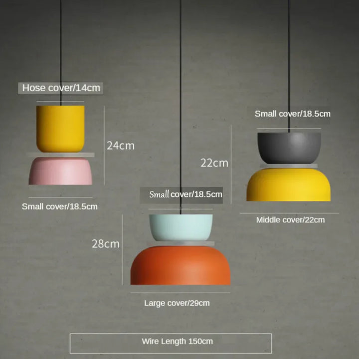 MeloGlow | Lampe pendante pastel scandinave - Suspension moderne pour la décoration d'intérieur