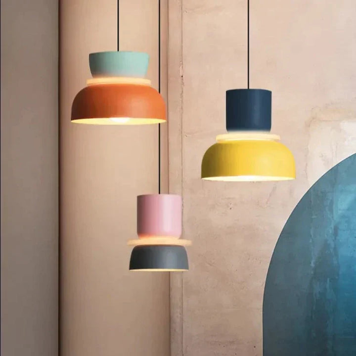 MeloGlow | Lampe pendante pastel scandinave - Suspension moderne pour la décoration d'intérieur