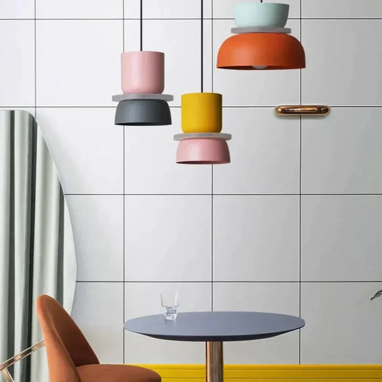MeloGlow | Lampe pendante pastel scandinave - Suspension moderne pour la décoration d'intérieur