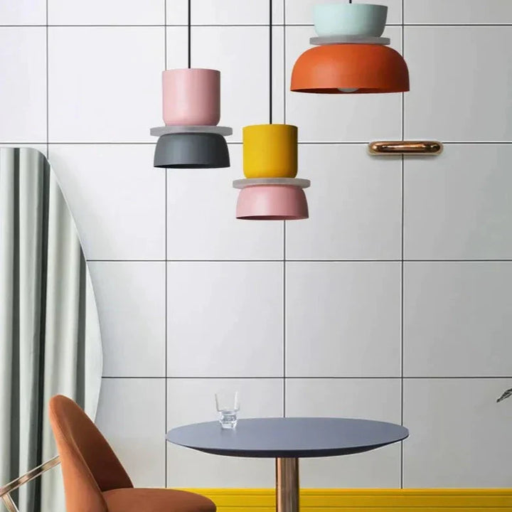 MeloGlow | Lampe pendante pastel scandinave - Suspension moderne pour la décoration d'intérieur