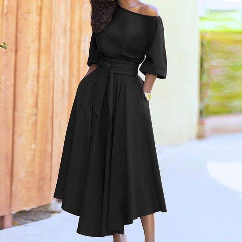 Vera | Robe Élégante avec Ceinture Cintrée | Raffinement & Modernité