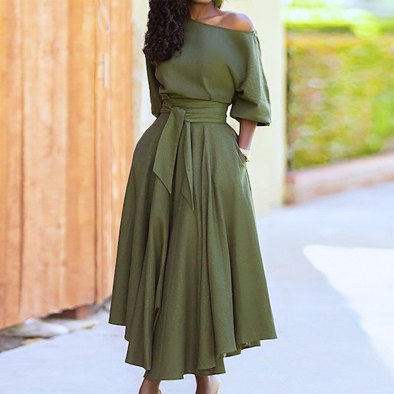 Vera | Robe Élégante avec Ceinture Cintrée | Raffinement & Modernité