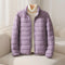 Cappotto leggero trapuntato da donna con collo alto