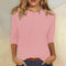Top da donna a maniche 3/4 con scollo rotondo - Vestibilità casual