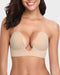 Soutien-gorge push-up adesivo, sem costas e sem alças, com decote profundo em U