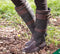 Botas altas impermeables de cuero para mujer