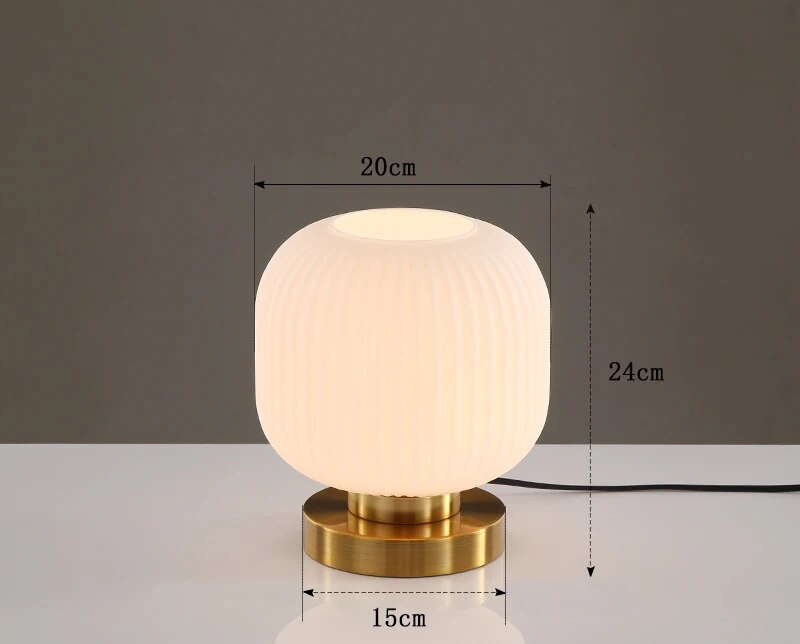 Lampe de Table Design Nordique en Verre – Élégance Moderne LED