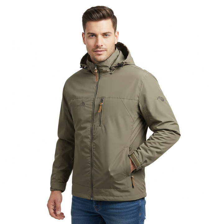 Veste Homme Imperméable et Coupe-vent – Oversize avec Capuche et Poches Pratiques