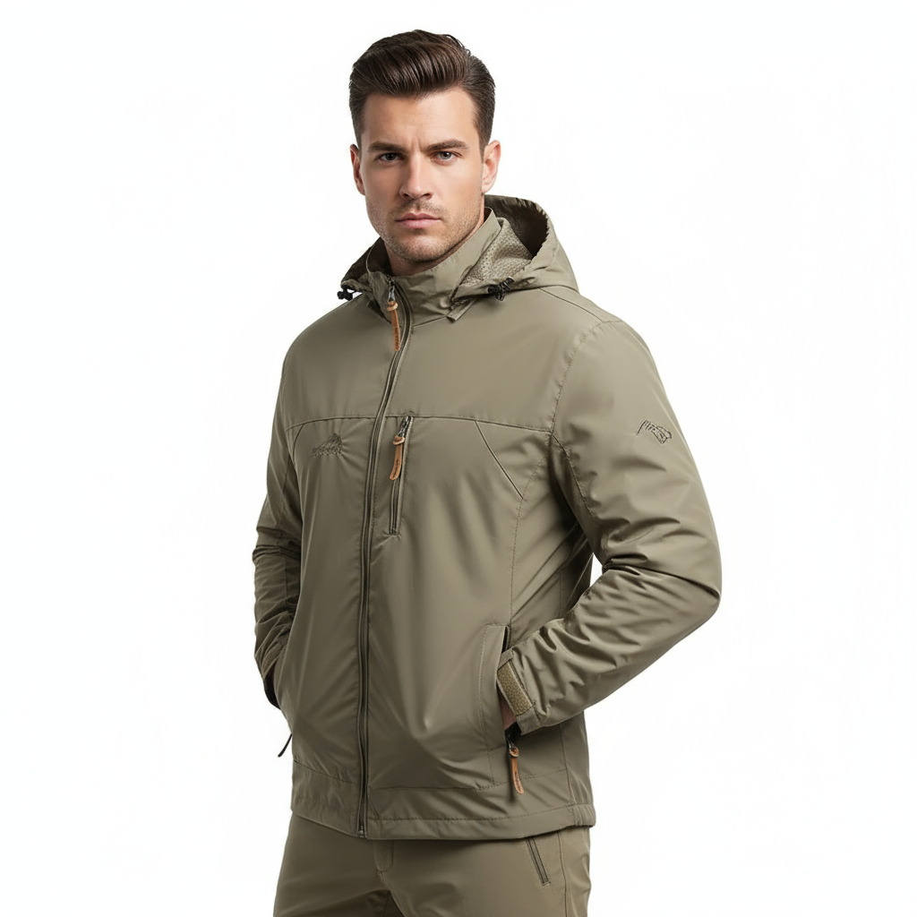 Veste homme déperlante coupe-vent oversize avec capuche et poches