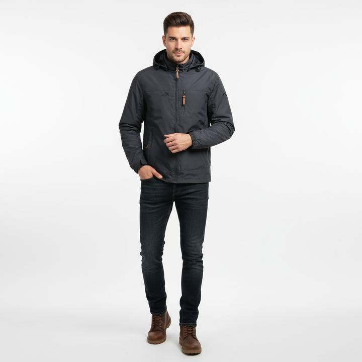 Veste homme déperlante coupe-vent oversize avec capuche et poches