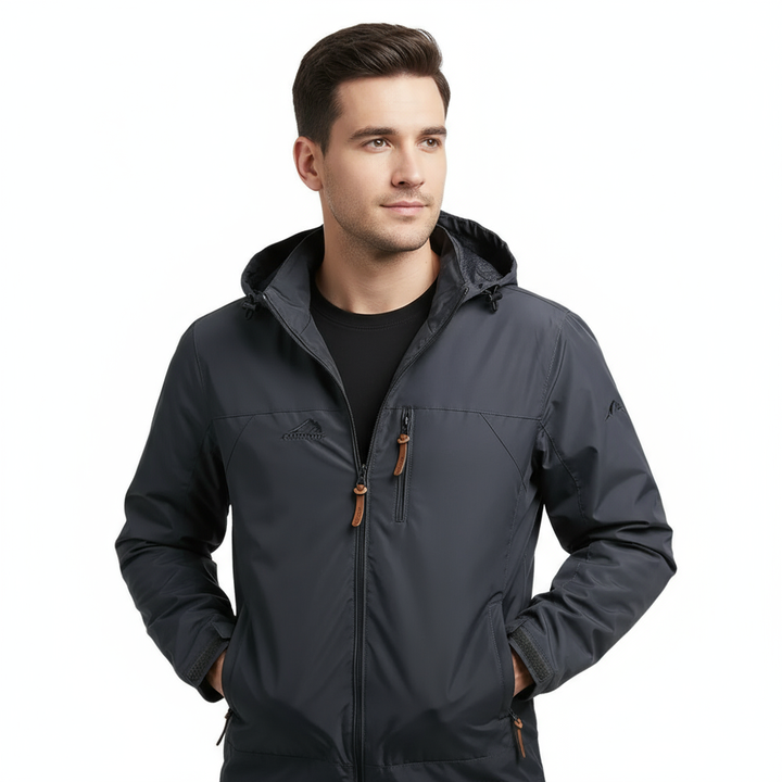 Veste Homme Imperméable et Coupe-vent – Oversize avec Capuche et Poches Pratiques